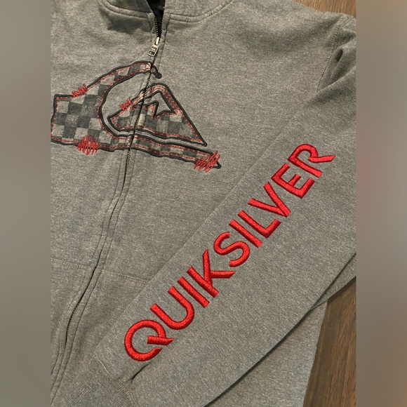 Boy’s Quiksilver Y2K Grey Fleece Lined Sweatshirt XL18/20 - Picture 10 of 14